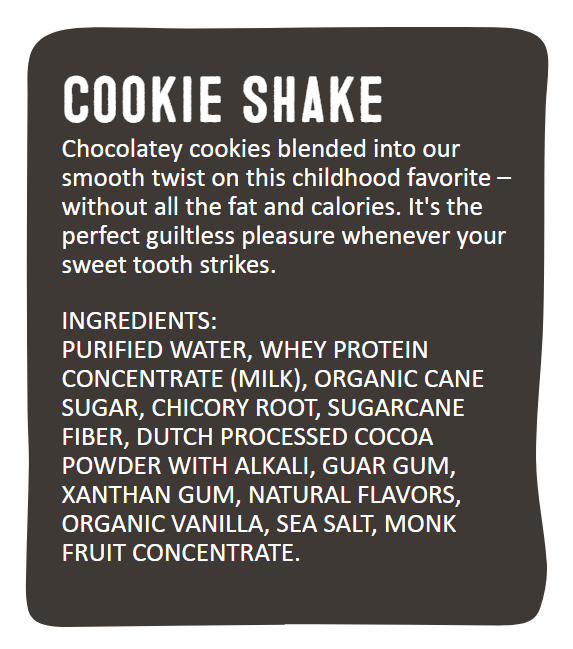 Cookie Shake Artic Zero Ice Cream Ingredients